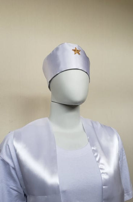 Estola e Fila Masculino Branco Roupas Umbanda Axê Pai Pequeno Terreiro Sacerdote