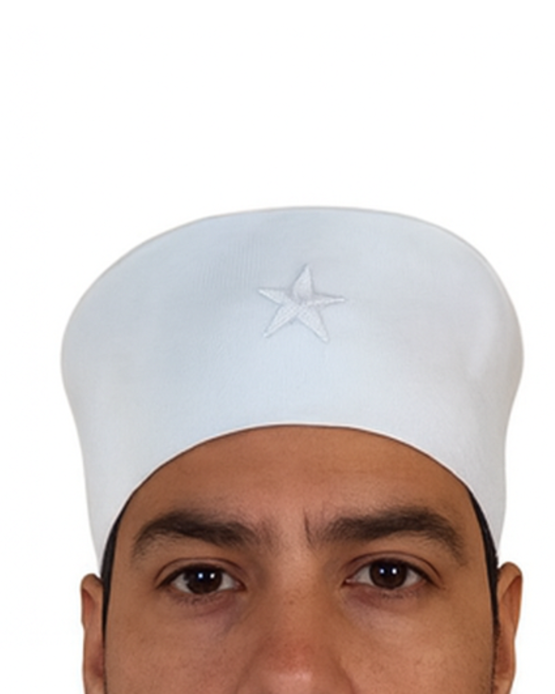 Filá Masculino Branco com Estrela de cinco pontas bordada na frente 