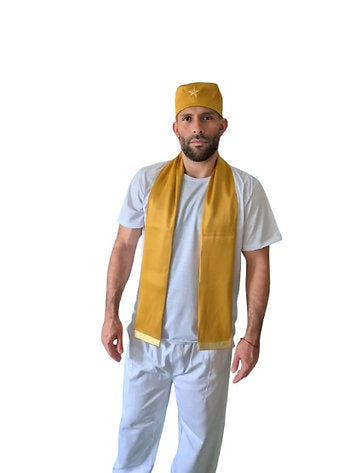 Filá e Estola  Masculino Sacerdotal - Turbante - Roupas de Umbanda Terreiro Pai de Santo Sacerdote