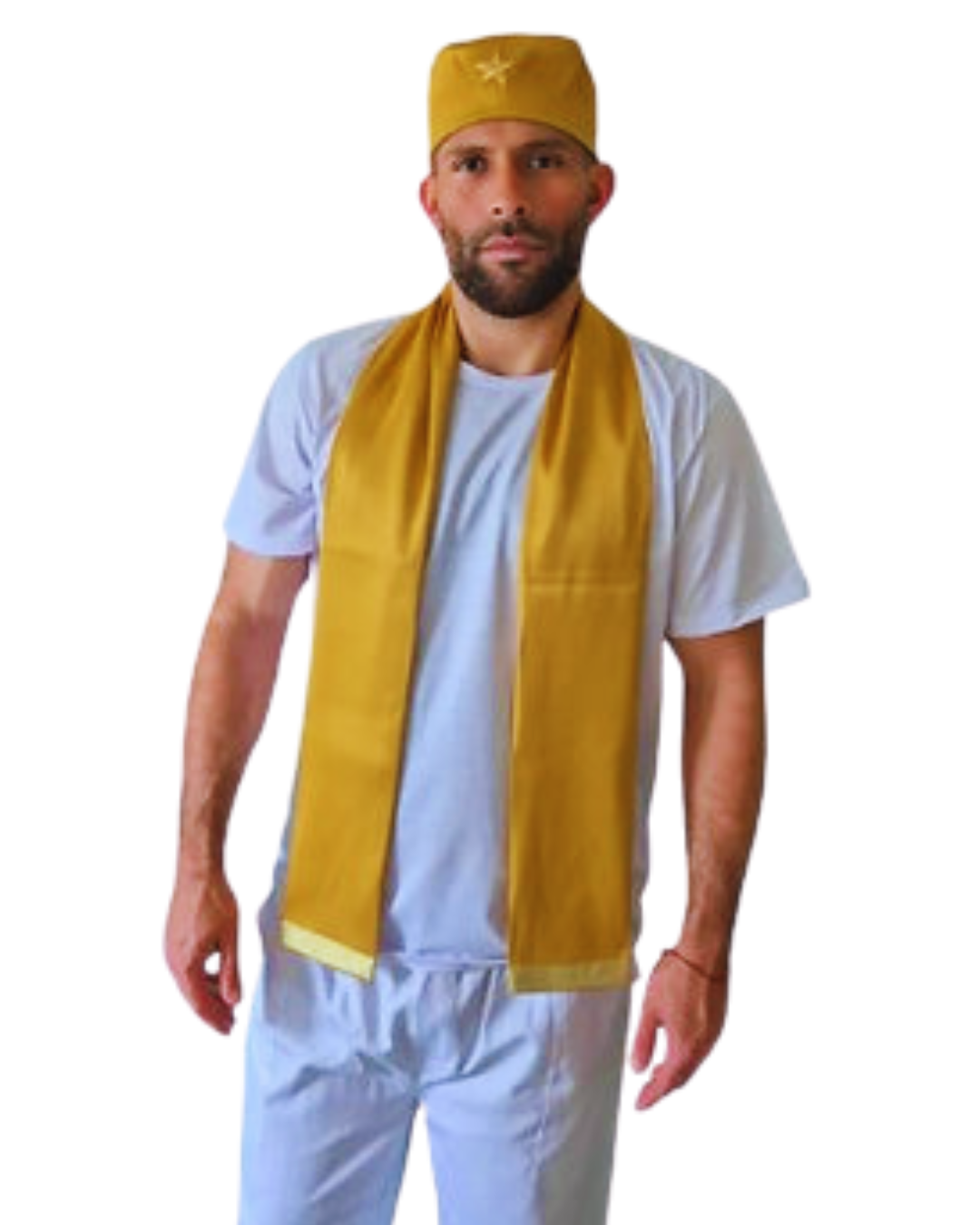 Filá e Estola  Masculino Sacerdotal - Turbante - Roupas de Umbanda Terreiro Pai de Santo Sacerdote