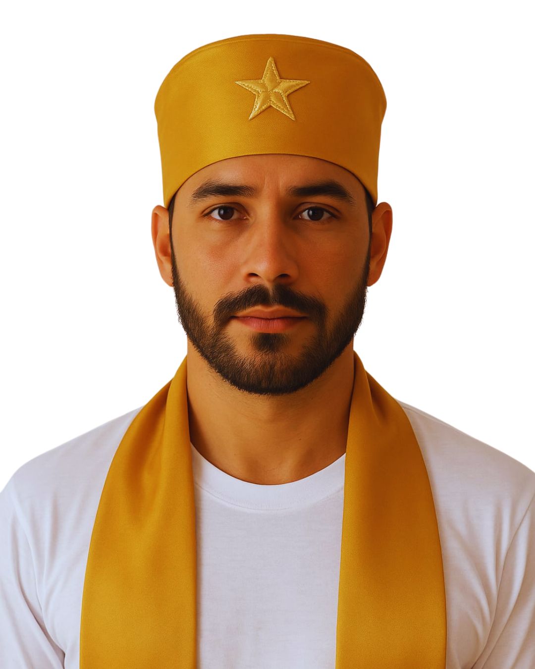 Filá e Estola  Masculino Sacerdotal - Turbante - Roupas de Umbanda Terreiro Pai de Santo Sacerdote