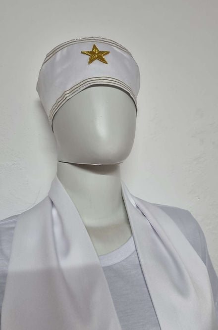 Fila Masculino Sacerdócio 3 Roupas Umbanda Axê Terreiro Gira Brancas Ceremônia Ritual Iniciação Sacerdote Medium