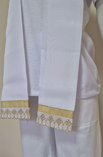 Fila branco masculino com estola para sacerdotes de Umbanda.