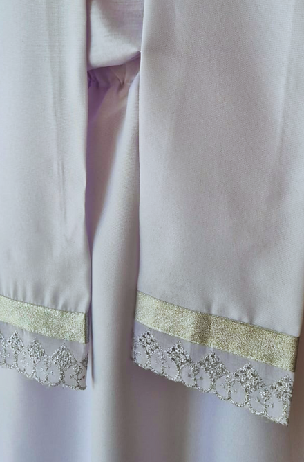 Fila e Estola Masculino Borda Dourada Roupas Umbanda Axê Terreiro Gira Sacerdote Medium