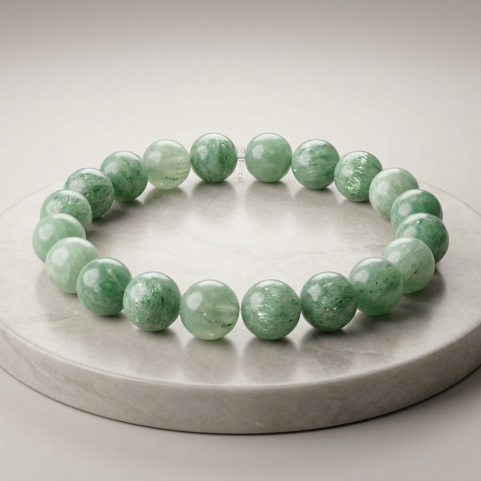 Pulseira Quartzo Verde Natural - Trono do Conhecimento - Pai Oxossi | Roupas de Umbanda