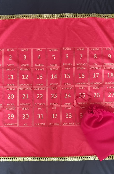 Lenormand  Pano com faixa Roupas Umbanda Axê Baralho Cigano Colorido Terreiro Oraculo Adivinação