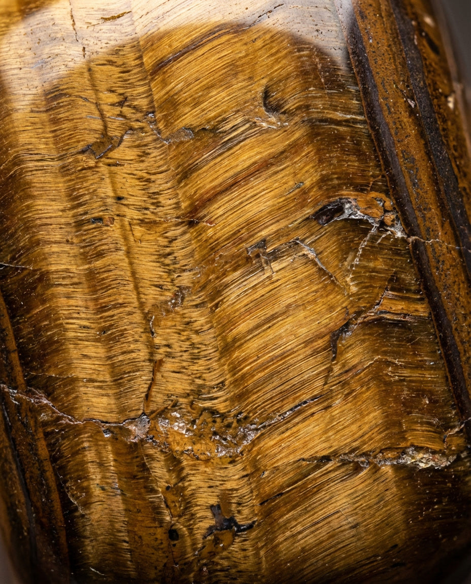 Olho de Tigre Natural – Pedra de Pai Xangô | Trono da Justiça | Prosperidade e Direcionamento | Pedra por Peso