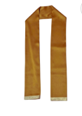Pano de Cabeça e Estola Feminino Sacerdotal Dourado Turbante Roupas de Umbanda Terreiro