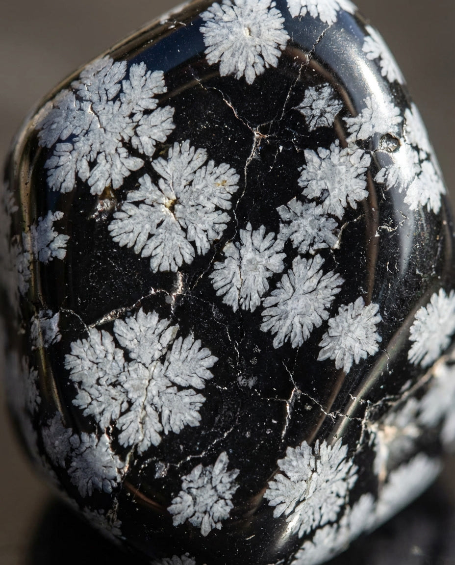 Pedra Natural Obsidiana Floco de Neve por Peso  - Exû Mirim - Trono das Intenções 