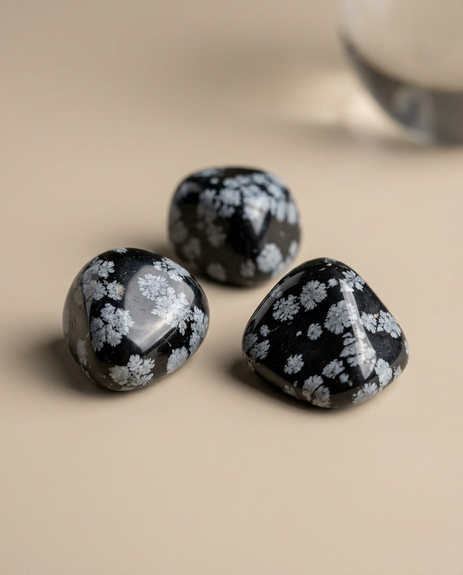 Pedra Natural Obsidiana Floco de Neve por Peso  - Exû Mirim - Trono das Intenções 