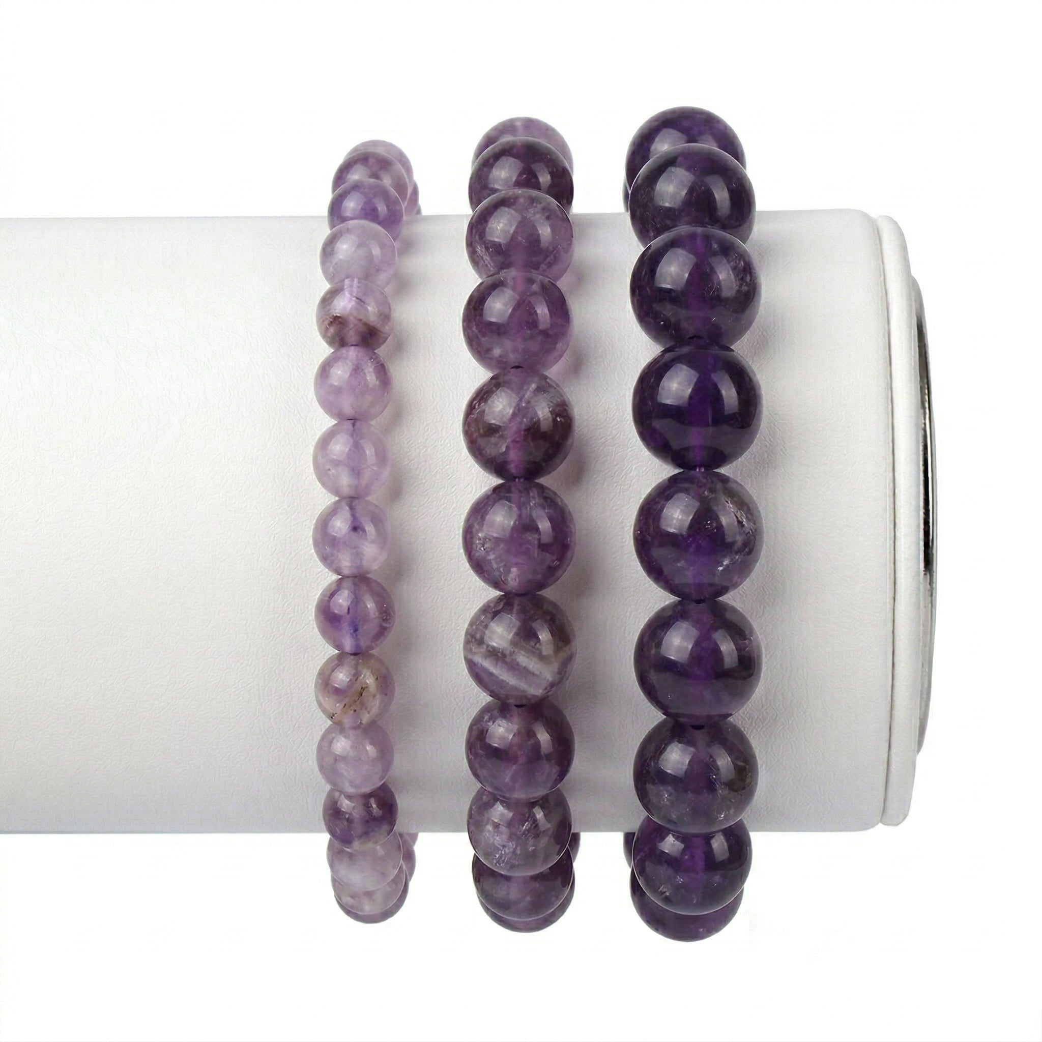 Pulseira de Ametista Natural – Trono da Evolução - Pai Obaluaiê -Proteção e Elevação Espiritual |Roupas de Umbanda