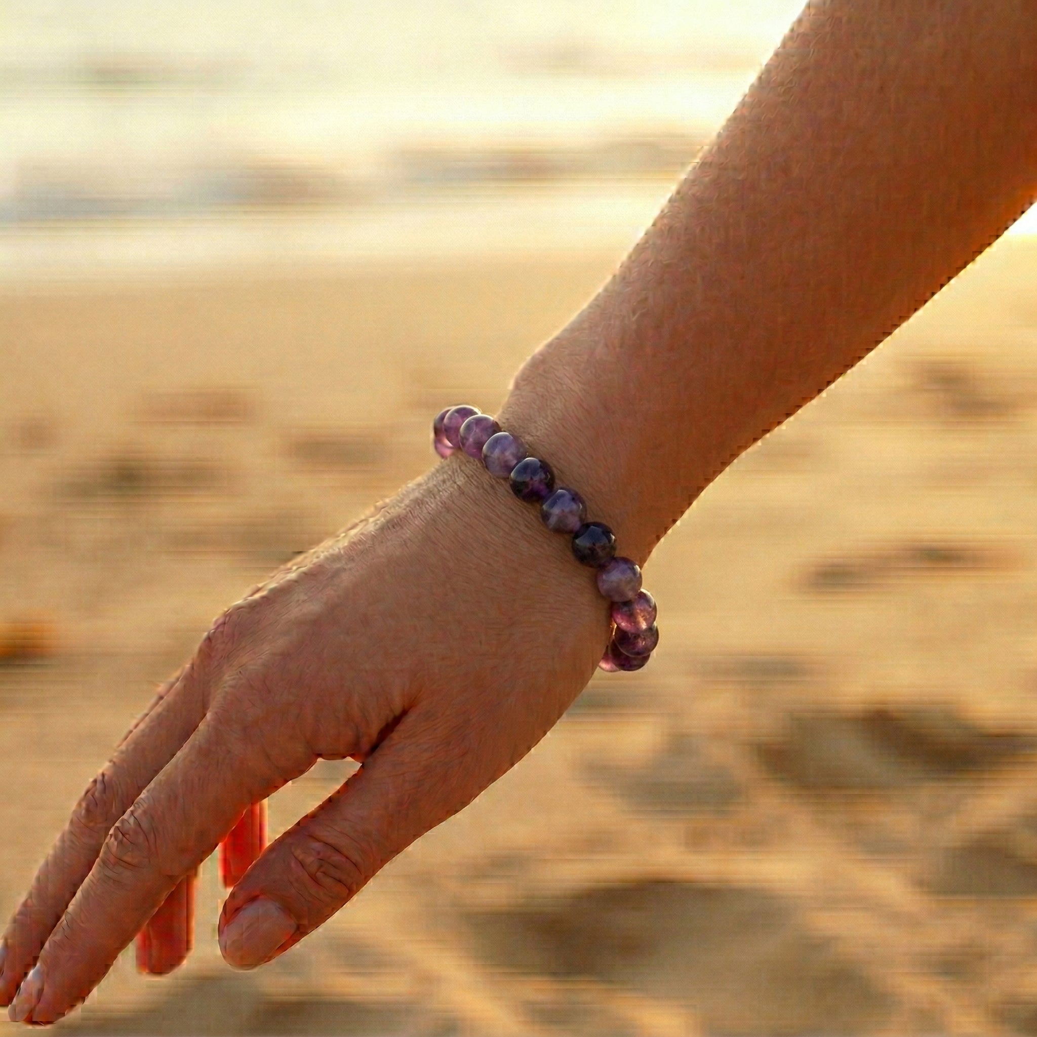 Pulseira de Ametista Natural – Trono da Evolução - Pai Obaluaiê -Proteção e Elevação Espiritual |Roupas de Umbanda