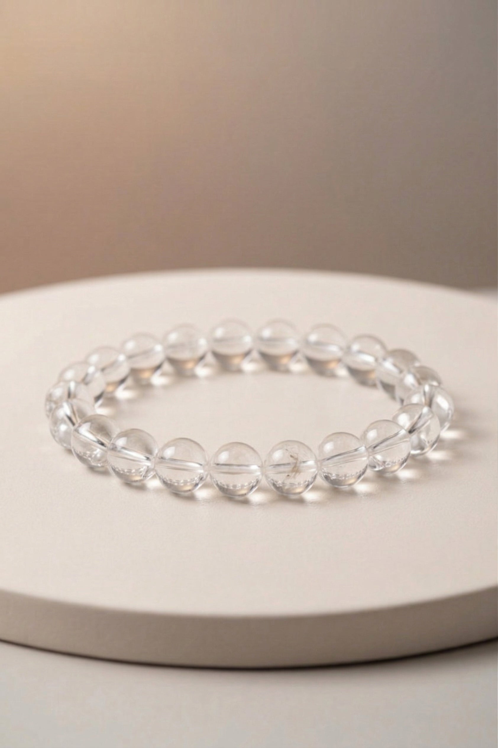 Pulseira de Cristal de Rocha Natural - Trono da Fé - Pai Oxalâ | Roupas de Umbanda