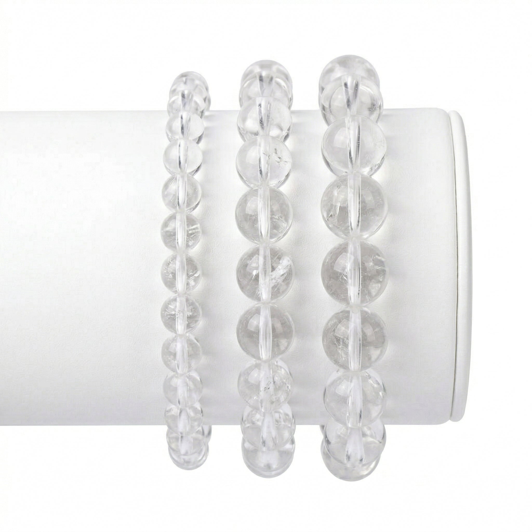 Pulseira de Cristal de Rocha Natural - Trono da Fé - Pai Oxalâ | Roupas de Umbanda