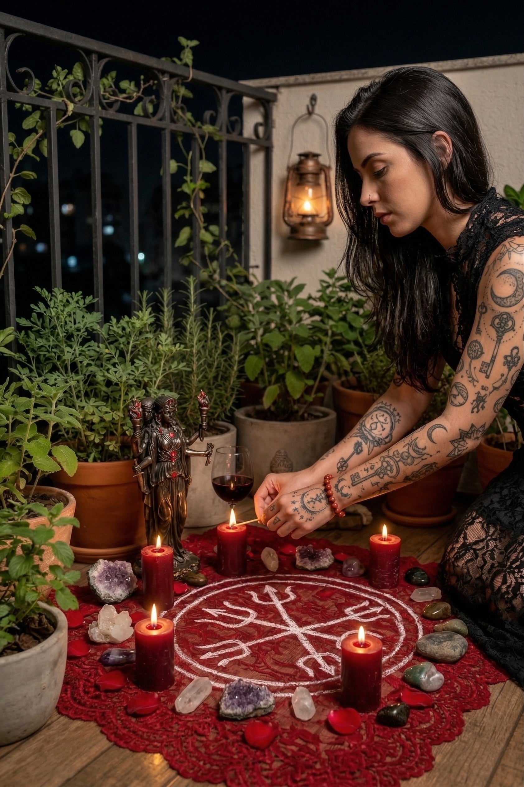 Pulseira de Jaspe Vermelho - Trono do Abismo - Pombagira  | Roupas de Umbanda