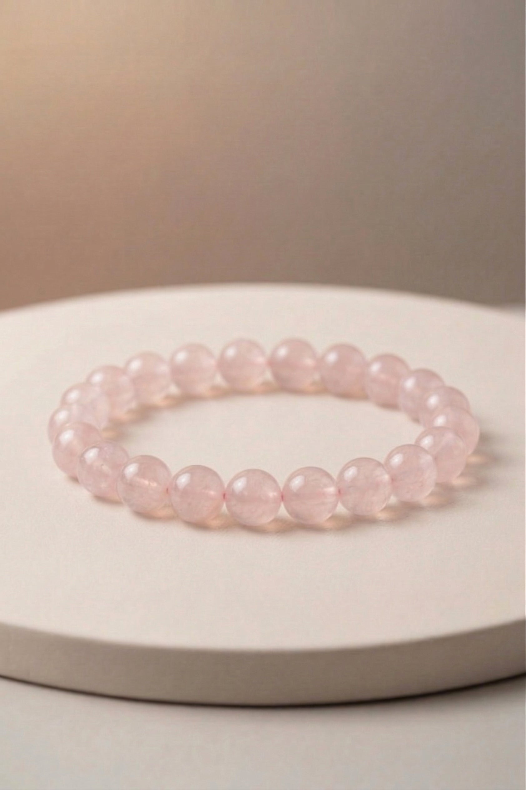 Pulseira de Pedra Quartzo Rosa Natural - Trono do Amor - Mãe Oxum - Cura Emocional e Harmonia | Roupas de Umbanda