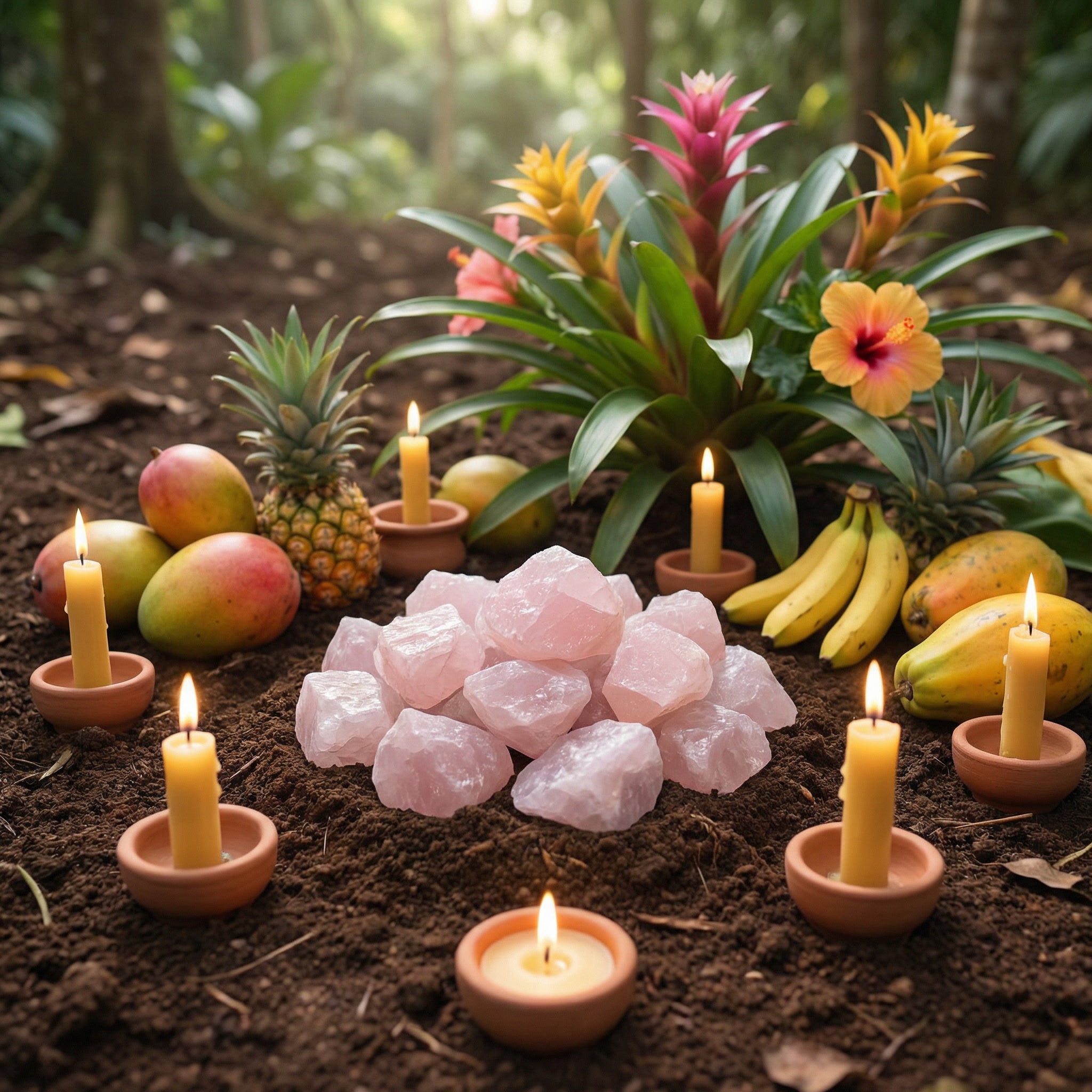 Quartzo Rosa Natural – Trono do Amor Mãe Oxum | Pedra Umbanda | Cristal Natural por Peso | Roupas do Axê Pedras Naturais 