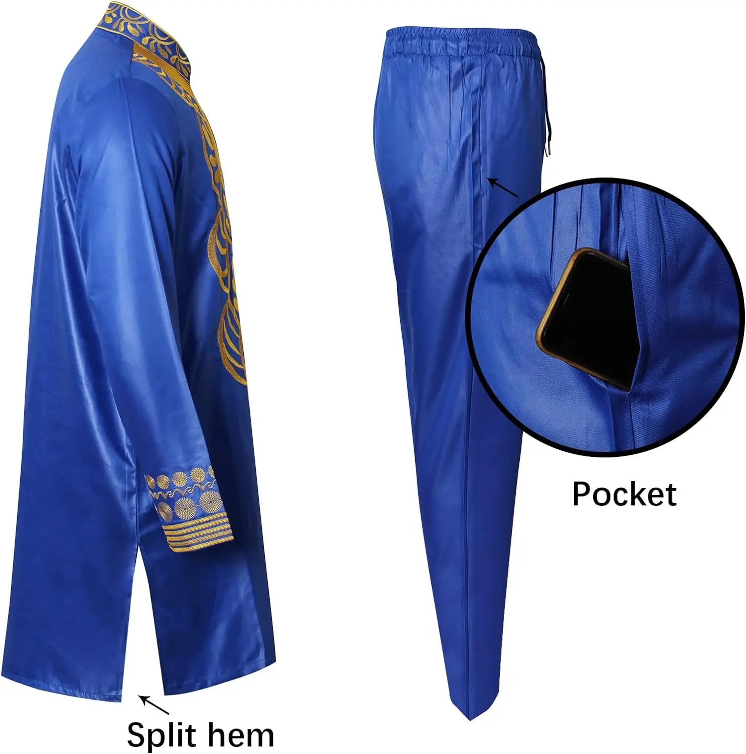 African Dress For Men Soft Loose Top Pants Wedding Suits For Men