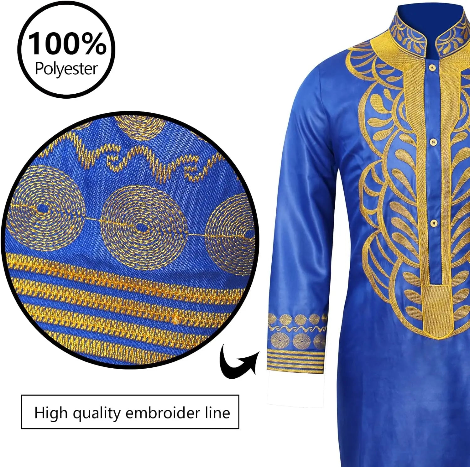 African Dress For Men Soft Loose Top Pants Wedding Suits For Men