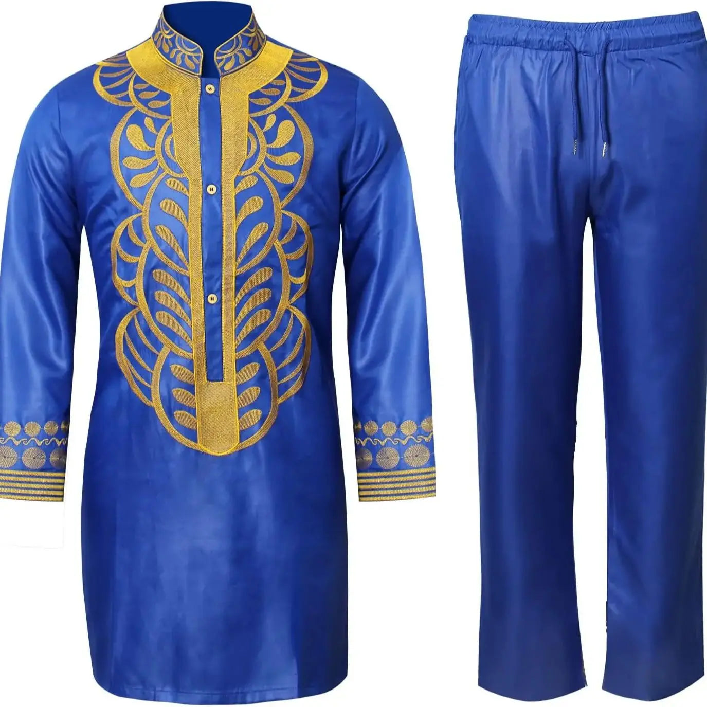 African Dress For Men Soft Loose Top Pants Wedding Suits For Men