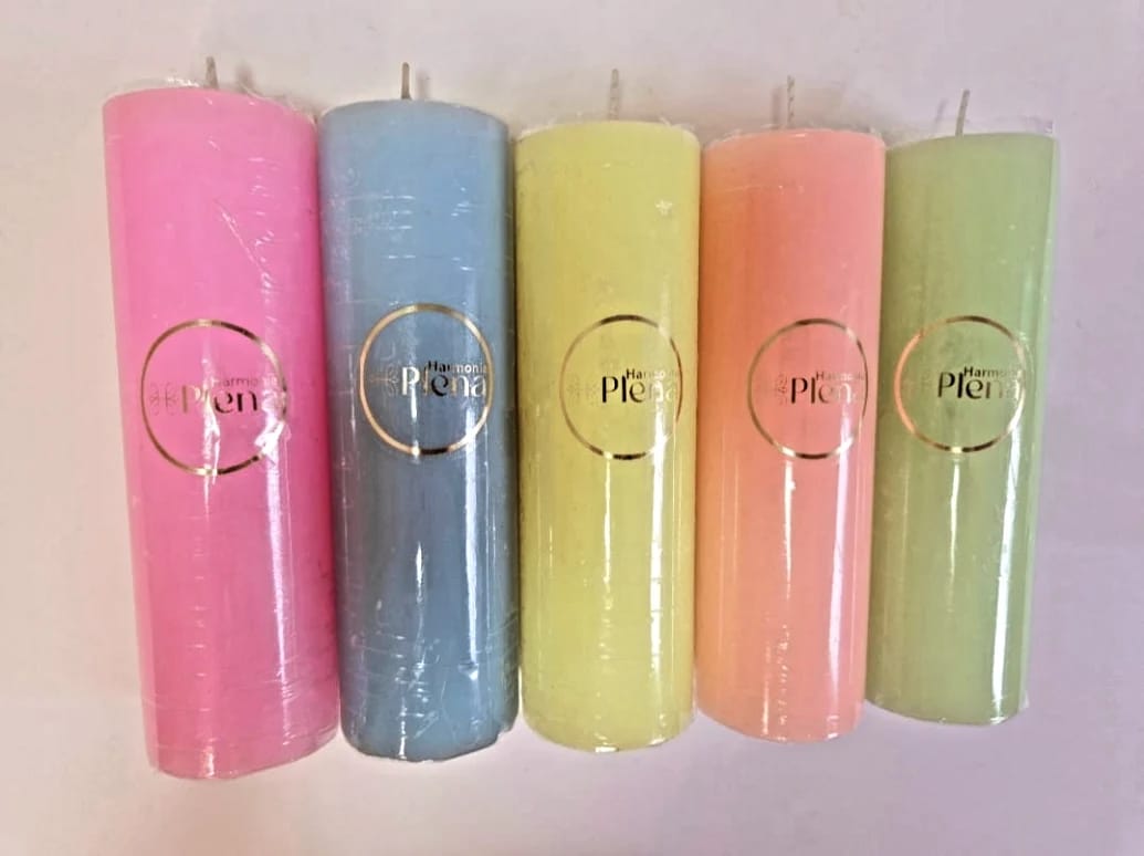 Vela Fluorescente Colorida para Umbanda, Ritual e Harmonização Energética – Estojo Presente - Roupas do Axê Velas 