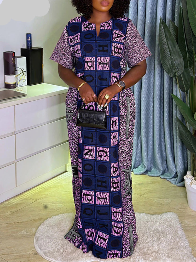 Vestido Feminino Abaya Estilo Africano Ceremônia  Digital  Ceremônia Religiosa Yoruba Tamanhos Plus Size 