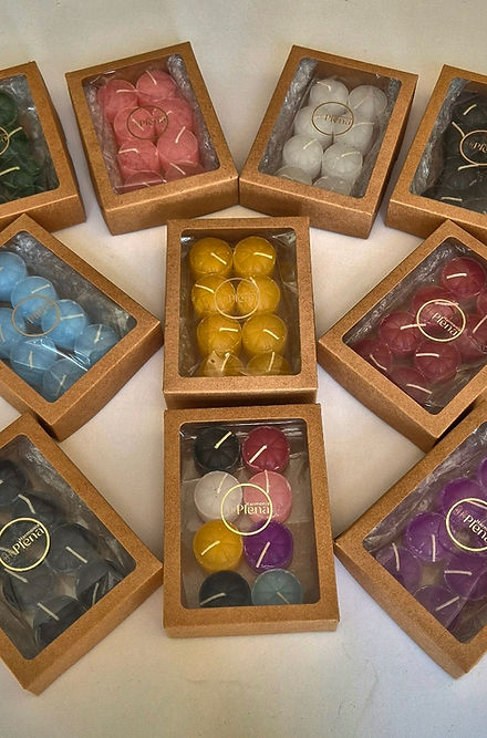 Caixa de Velas Lamparina Coloridas