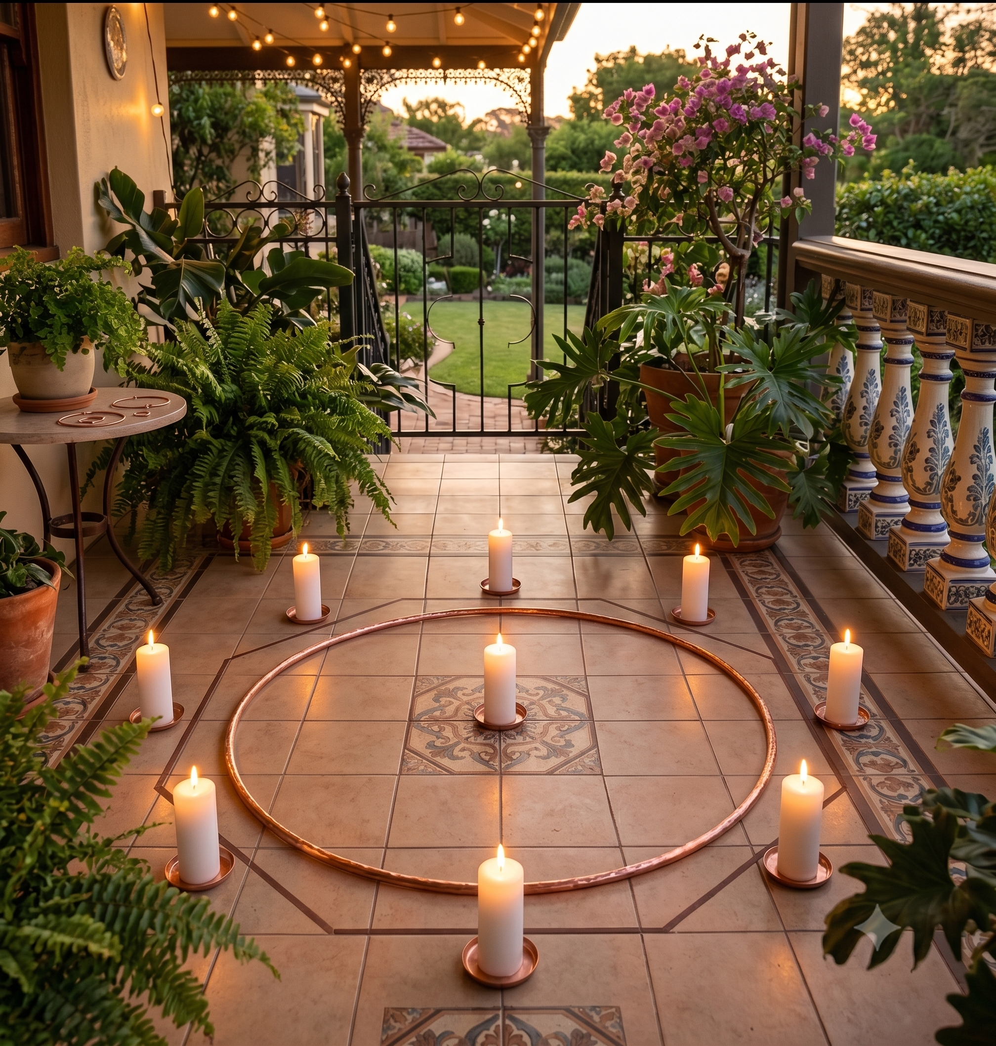 Kit de Cobre da Magia Divina das 7 Chamas Sagradas | Instrumentos Ritualísticos em Cobre