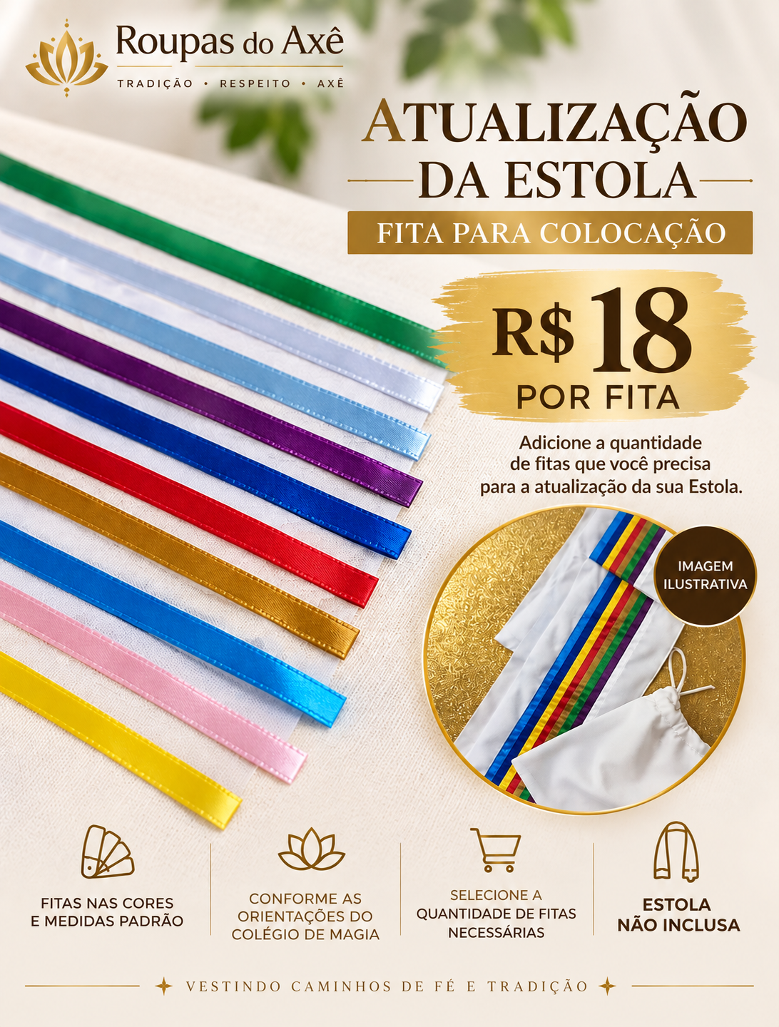Fita para Atualização de Estola de Magia Divina – Valor por Unidade – R$18 cada Fita